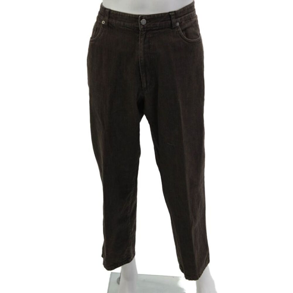 Bernard Zins Mens Cropped Brown Jeans Size 38